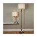 Picture of Searchlight Oscar 1Lt Floor Lamp, Antique Brass, Linen Shade 