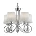 Picture of Searchlight Angelique Ceiling Pendant Light with Faux Silk Shades 