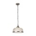 Picture of Searchlight Bistro II One Light Ceiling Pendant In Satin Silver With Glass Shade 