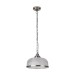 Picture of Searchlight Bistro II One Light Ceiling Pendant In Satin Silver With Glass Shade 