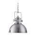 Picture of Searchlight Industrial One Light Pendant In Satin Silver With Acrylic Diffiuser 
