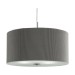 Picture of Searchlight Drum Pleat 3 Light Ceiling Pendant In Chrome With Silver Shade Dia: 600mm 