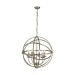 Picture of Searchlight Orbit 6 Light Ceiling Pendant In Antique Brass 