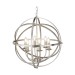 Picture of Searchlight Orbit Six Light Ceiling Pendant In Satin Silver 