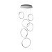 Picture of Searchlight Rings Six Light Ceiling Pendant In Chrome With Acyrlic 