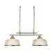 Picture of Searchlight Bistro II Two Light Bar Ceiling In Antique Brass With Glass Shades 