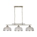 Picture of Searchlight Bistro II Three Light Bar Ceiling In Antique Brass With Glass Shades 