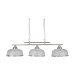Picture of Searchlight Bistro II Three Light Ceiling Bar In Satin Silver With Glass Shades 