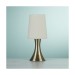 Picture of Searchlight Touch Table Lamp, Antique Brass Base, White Tapered Shade 