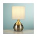 Picture of Searchlight Touch Table Lamp, Antique Brass Base, White Drum Shade 