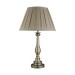 Picture of Searchlight Flemish Table Lamp, Spindle Base, Antique Brass, Mink Pleated Shade 