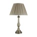 Picture of Searchlight Flemish Table Lamp, Spindle Base, Antique Brass, Mink Pleated Shade 