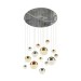 Picture of Searchlight Planets 14Lt Pendant With Chrome, Satin Brass And Copper Caps Crystal Sand 