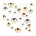 Picture of Searchlight Planets 27Lt Pendant Chrome Finish With Copper, Chrome, Satin Brass Caps & Cry 