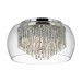 Picture of Searchlight Curva 4 Light Flush Ceiling In Chrome And Clear Glass 