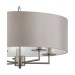 Picture of Searchlight Knightsbridge 5Lt Satin Silver Pendant With Faux Silk Shade 