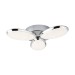 Picture of Searchlight Lori Three Light Semi Flush LED Ceiling In Chrome With Crushed Ice Effect 
