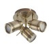 Picture of Searchlight Samson Three Light Ceiling Spotlights In Antique Brass 