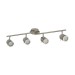 Picture of Searchlight Samson Four Light Ceiling Bar Spotlight In Satin Silver 
