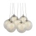Picture of Searchlight Cluster 7Lt Led Ball Pendant Chrome With Clear Glass & Crystal Sand Balls 