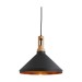 Picture of Searchlight Pendants 1 Light Ceiling Pendant In Black Metal/Wood With Gold Inner 