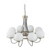 Picture of Searchlight Sphere Eight Light Ceiling Pendant In Antique Brass With Glass Shades 