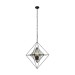 Picture of Searchlight Diamond 3Lt Pendant Black With Clear Glass 