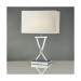 Picture of Searchlight Club Table Lamp, Chrome, White Rectangle Shade 