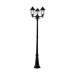 Picture of Searchlight Alex 3 Light Outdoor Post Lamp With Clear Glass In Black 