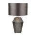 Picture of Searchlight Smoked Glass Table Lamp With Grey Drum Shade 