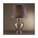 Picture of Searchlight Elina Table Lamp Large Glass Urn, Amber Glass, Chrome, Brown Pleated Shade 