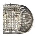 Picture of Searchlight Cage 4Lt Black Round Pendant With Crystal Glass Panels 