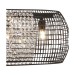 Picture of Searchlight Cage 5Lt Black Oval Pendant With Crystal Glass Panels 