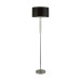 Picture of Searchlight Chrome/Glass Floor Lamp With Black Shade Silver Inner 