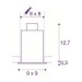 Picture of SLV Downlight KADUX Single Square Recessed GU10 QPAR51 IP20 50W 230V 9x9x13cm Aluminium 