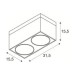 Picture of SLV Ceiling Light KARDAMOD Dbl Rect GU10 QPAR111 IP20 2x75W 220-240V 31.5x15.5x15.5cm Black Steel 