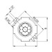 Picture of Wiska COMBI 304 82x82x57mm Rotary Cross Einpolig Junction Box IP66 Black 