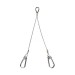Picture of Zip Clip Try-Lock Wire Suspension Twin Eyelet Carabiner System 300-400mm 50kg SWL Galvanised Steel Rope 