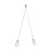 Picture of Zip Clip Try-Lock Wire Suspension Twin Eyelet Carabiner System 300-400mm 90kg SWL Galvanised Steel Rope 