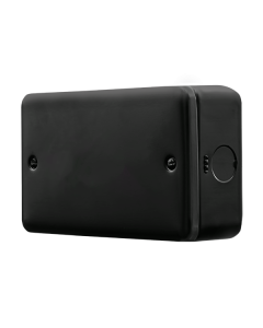 Click MetalClad Pro Matt Black 2 Gang Blank Plate