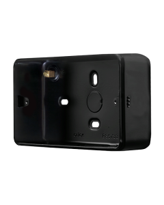 Click MetalClad Pro Matt Black 2 Gang 40mm Deep Mounting Box (No Knockouts)
