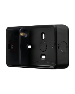 Click MetalClad Pro Matt Black 2 Gang 40mm Deep Mounting Box