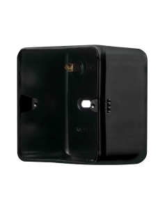 Click MetalClad Pro Matt Black 1 Gang 50mm Deep Mounting Box (No Knockouts)