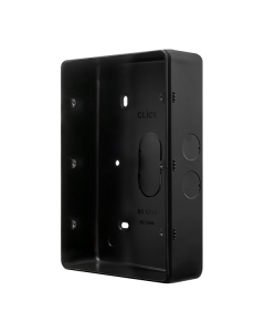 Click MetalClad Pro Matt Black 3 Tier 50mm Deep Mounting Box