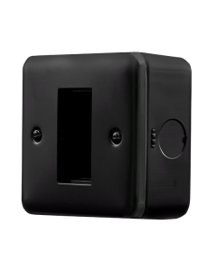 Click MetalClad Pro Matt Black 1 Gang New Media™ Unfurnished Plate - 1 Aperture