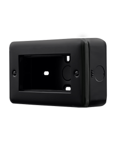 Click MetalClad Pro Matt Black 2 Gang New Media™ Unfurnished Plate - 4 Apertures