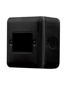 Click MetalClad Pro Matt Black 1 Gang MiniGrid® Unfurnished Plate - 3 Apertures