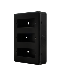 Click MetalClad Pro Matt Black 3 Tier MiniGrid® Unfurnished Plate - 18 Apertures - Metal Clad