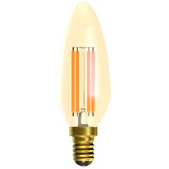 BELL 60809 LED Vintage Amber Candle SES/S14 Lamp Non-Dimmable 3.3W 365lm 240V 2200K