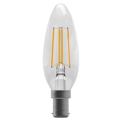 BELL 60704 LED Filament Clear Candle SBC/B15 Lamp Non-Dimmable 3.3W 470lm 240V 2700K